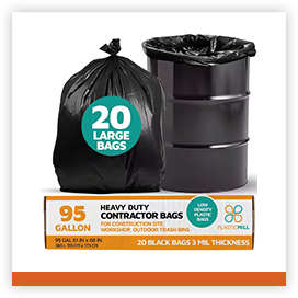 96 Gallon 20 Count Trash Bags
